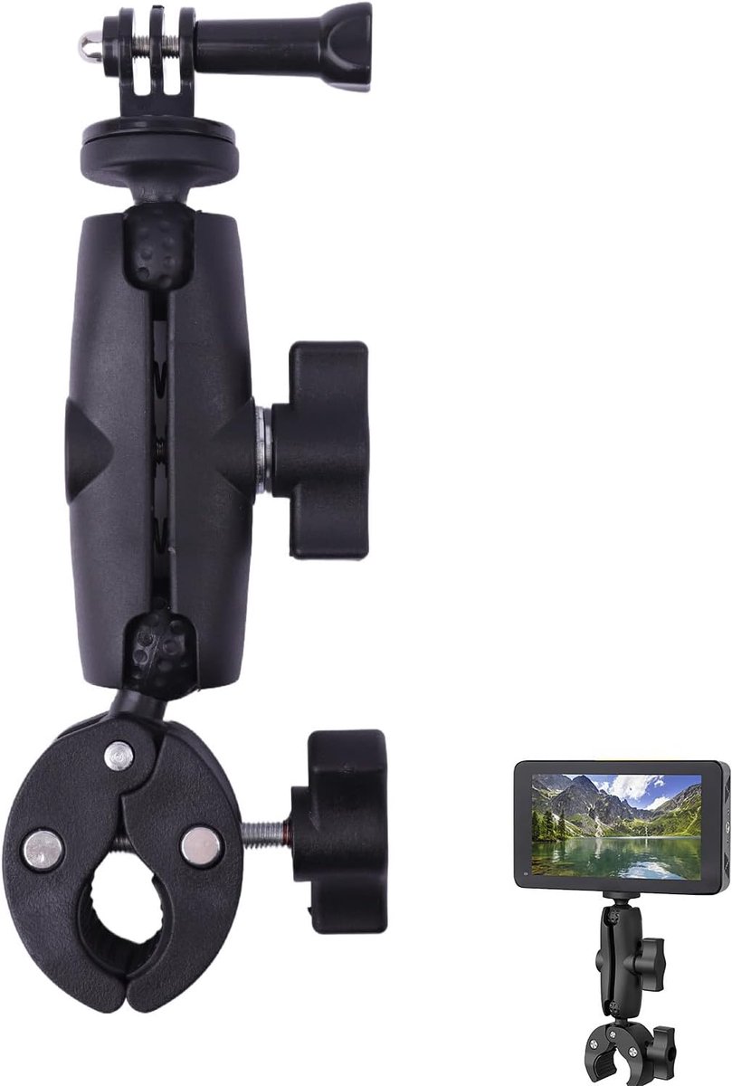 Universele Stuurhouder Actiecamera Fiets & Motorfiets - 360° Draaibaar Aluminium