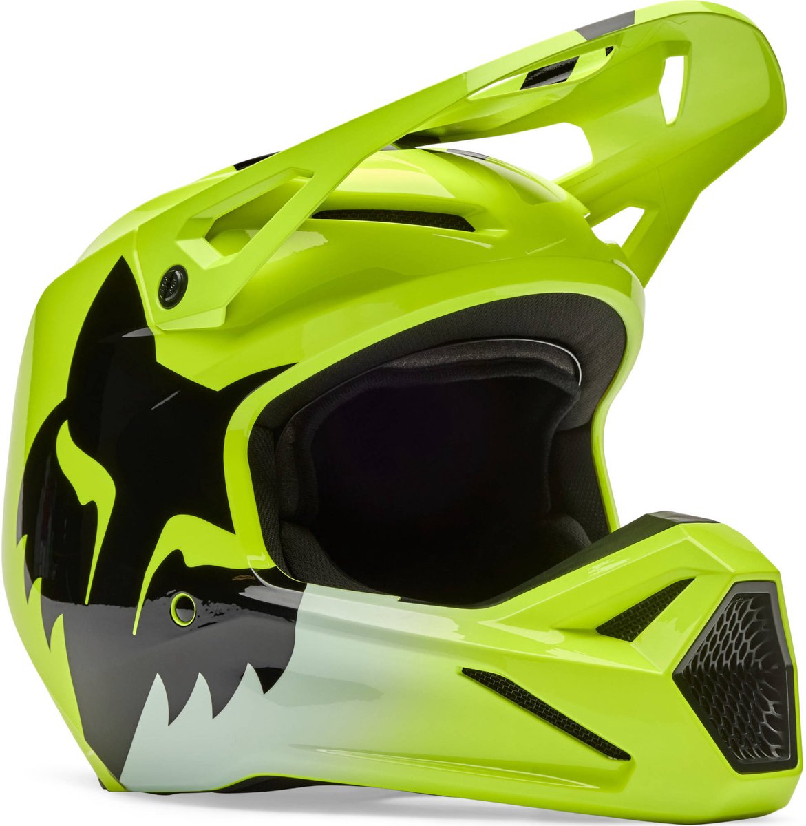 FOX V1 Youth Shield Geel Kinder Crosshelm - Helm