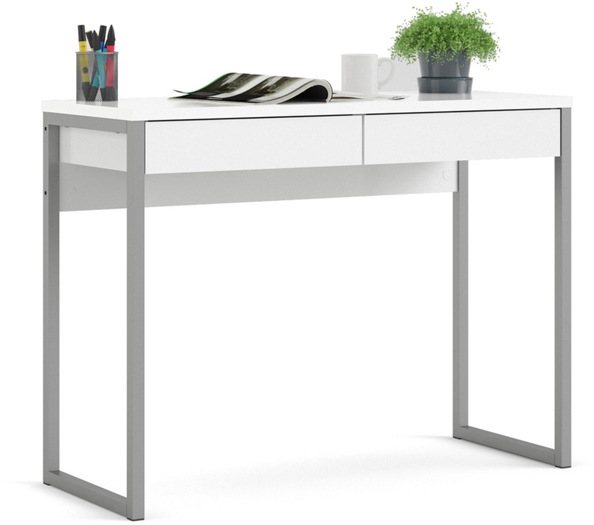 Giga Living Bureau Function Plus - Wit Hoogglans - 100x50x75cm