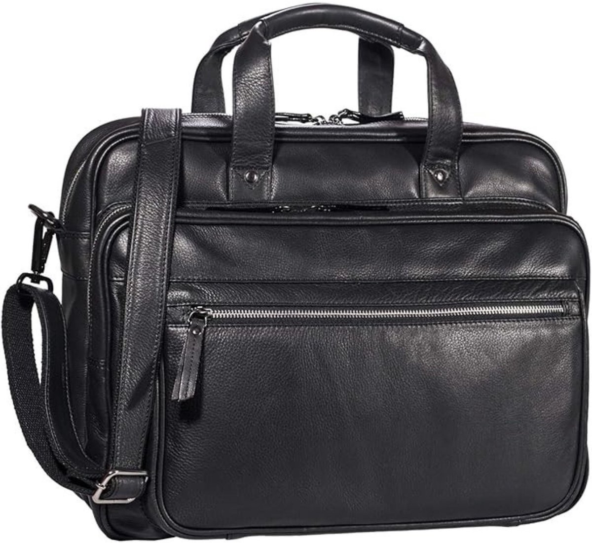Leren Laptoptas - Laptoptas - Leren Tas - Luxe Leren Laptoptas - Werktas - Schoudertas - Business Tas - Leren Business Tas - 15.6 inch - Zwart - van Imperatoris