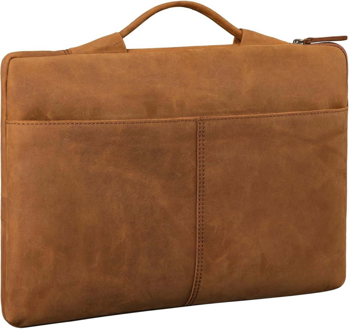 Leren Laptoptas - Laptoptas - Leren Tas - Luxe Leren Laptoptas - Werktas - Schoudertas - Business Tas - Leren Business Tas - 15.6 inch - Lichtbruin - van Imperatoris