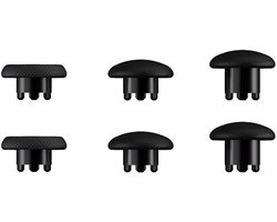 DrPhone GripCore3 Thumbstick Caps – 6 Stuks – 3 Hoogtes – Soft TPE en Hard PC – Zwart – Voor Controller Joysticks