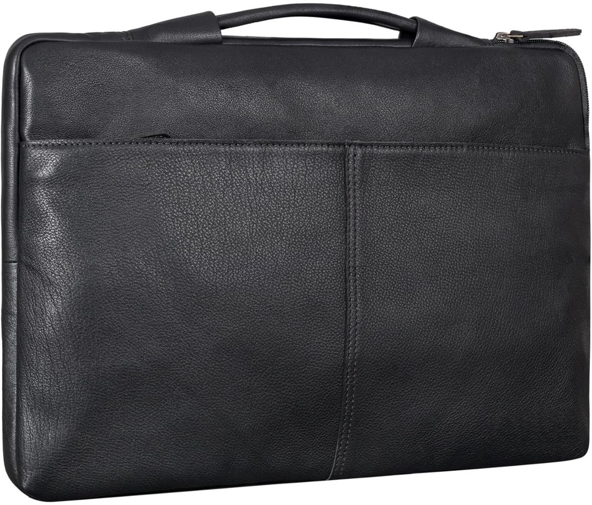 Leren Laptoptas - Laptoptas - Leren Tas - Luxe Leren Laptoptas - Werktas - Schoudertas - Business Tas - Leren Business Tas - 15.6 inch - Zwart - van Imperatoris
