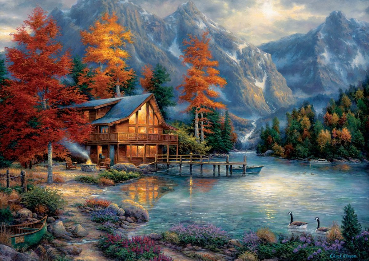 Art Puzzle puzzel Chuck Pinson herfst landschap 3000 stukjes karton.