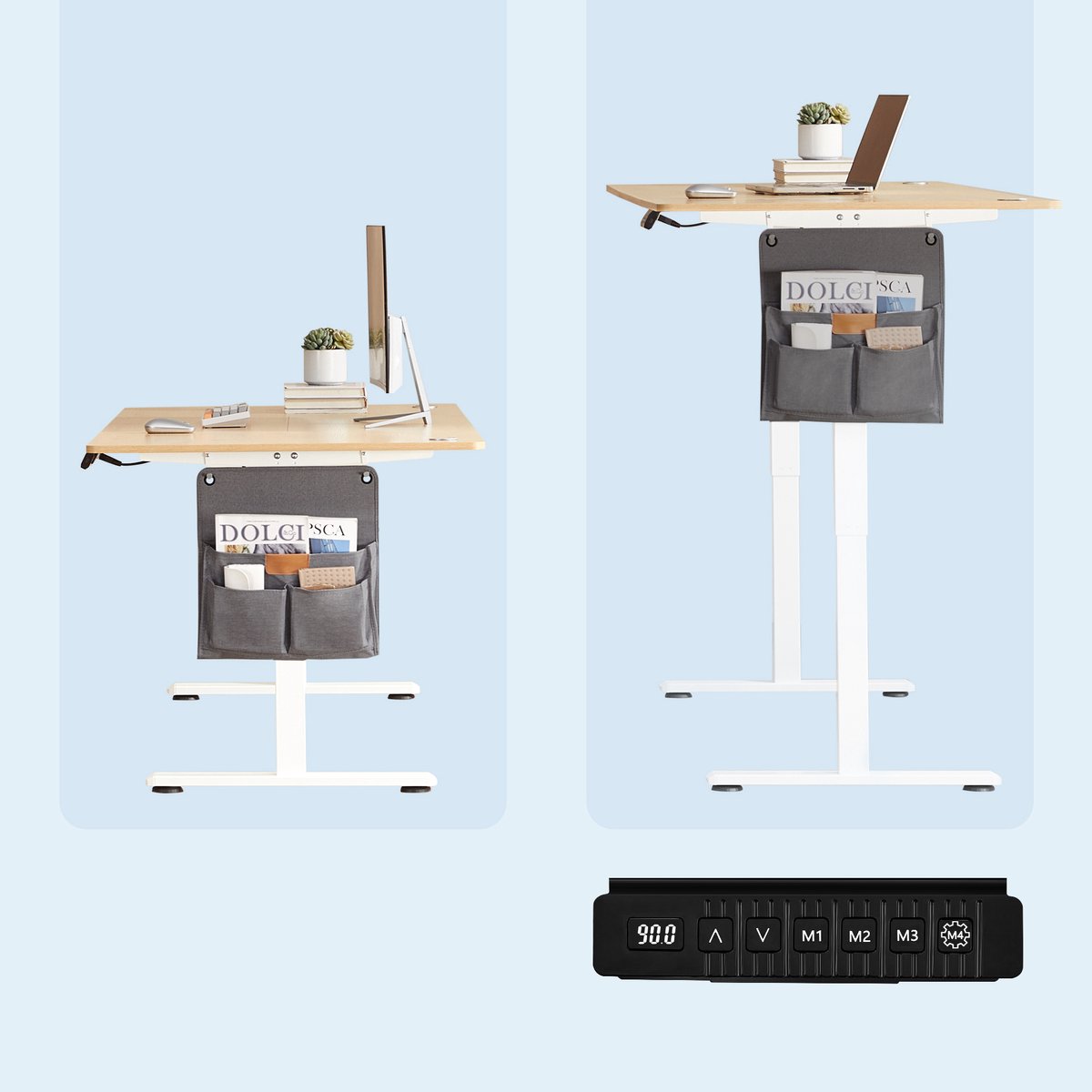 SONGMICS - In Hoogte Zit Sta Bureau thumbnail 5