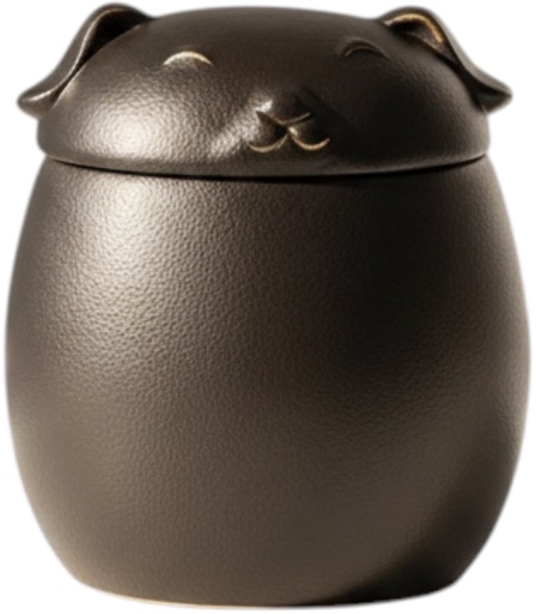 Artic Shiba Hondenurn – Zwart – 170ML – Hoogwaardig Keramiek – Handgemaakt – Honden – As Urn – Huisdieren Urn – Urn Kat – Urn Hond – Urn voor Dieren – Urne – Urnen – Huisdieren tot 15 KG
