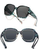 Overzet zonnebril voor brildragers - Overzetzonnebrillen - UV-bescherming en ultralichte - dames en heren - Montuur breedte 145mm - 1 stuks - blauw