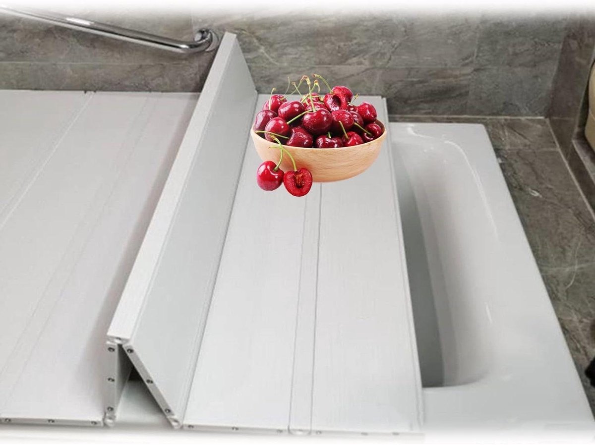 Badkuip lade - Bad accessoire - Ontspannen badderen - Opvouwbaar ontwerp - 75x120cm - Wit