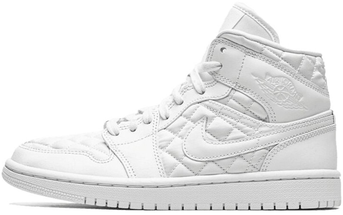 Air Jordan 1 Mid Quilted White (W) - Maat 35.5