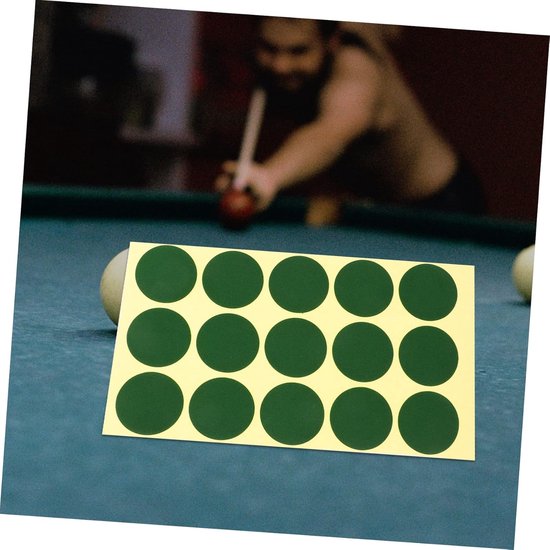 Tafel Markers - Groene Stickers - Biljart Spellen - Zelfklevend Papier - 2 Vel - Groen — afbeelding 4
