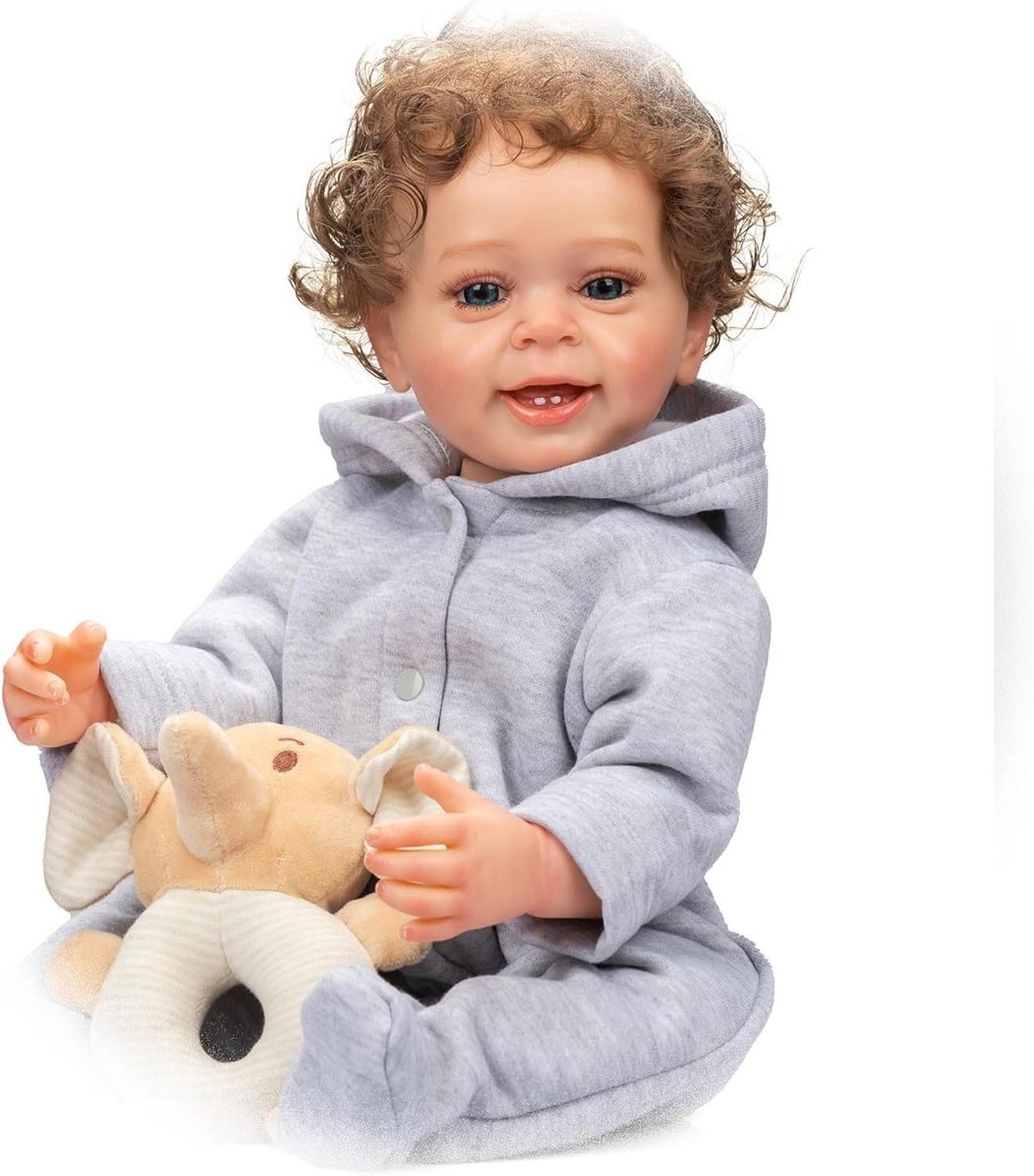 Levensechte babypop - Echte baby pop - Kindercadeau - Zacht siliconen lichaam - 55 cm - Niet gespecificeerd