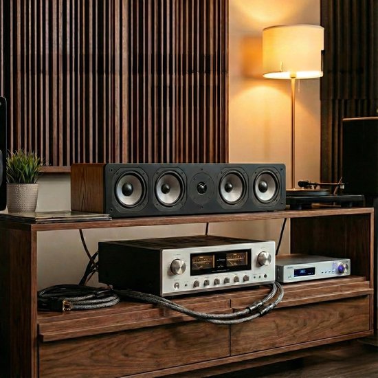 Center Luidspreker - Home Cinema - Film Geluid - XL Formaat - 75 cm - Eiken Naturel — afbeelding 4