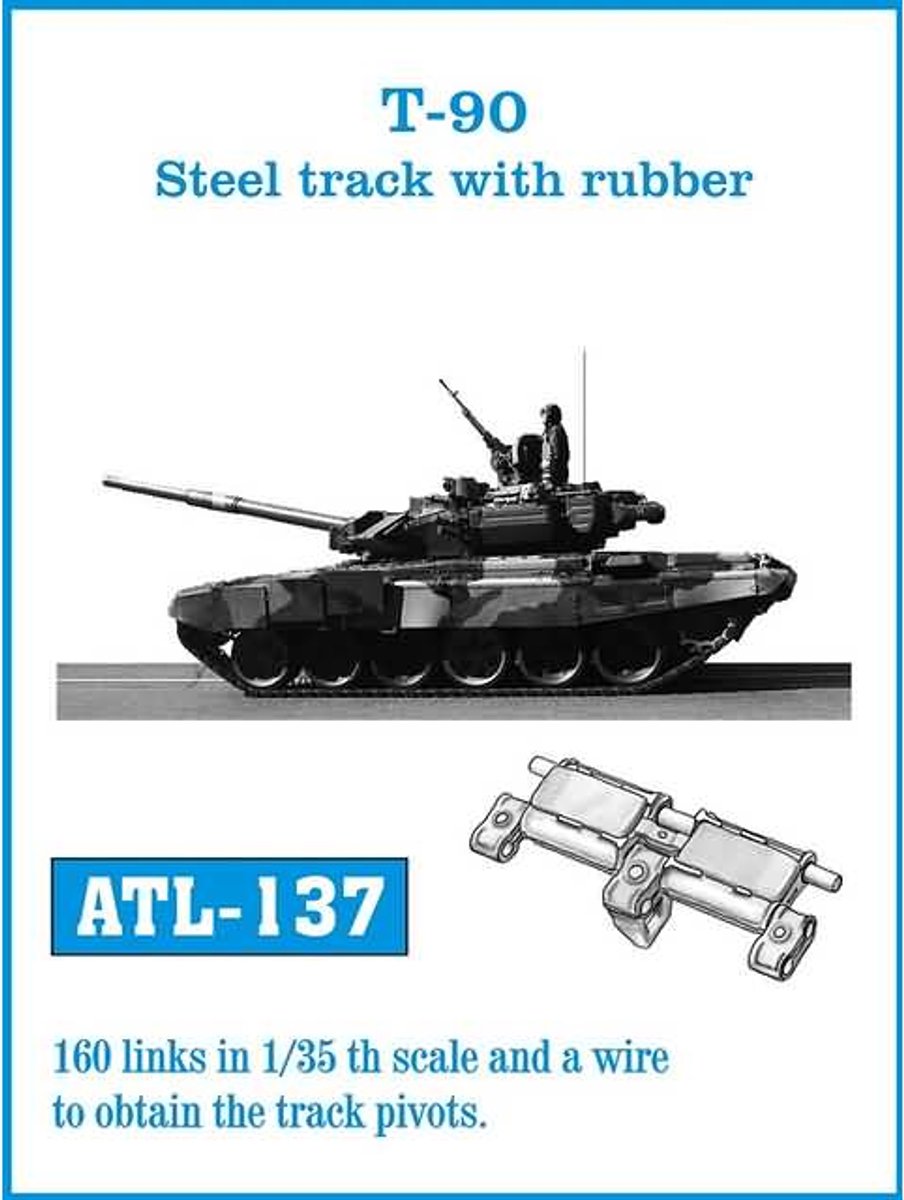 Friul Tracks ATL-137 Metalen Rupsbanden Volledig Zelf te Monteren voor T-90 1:35
