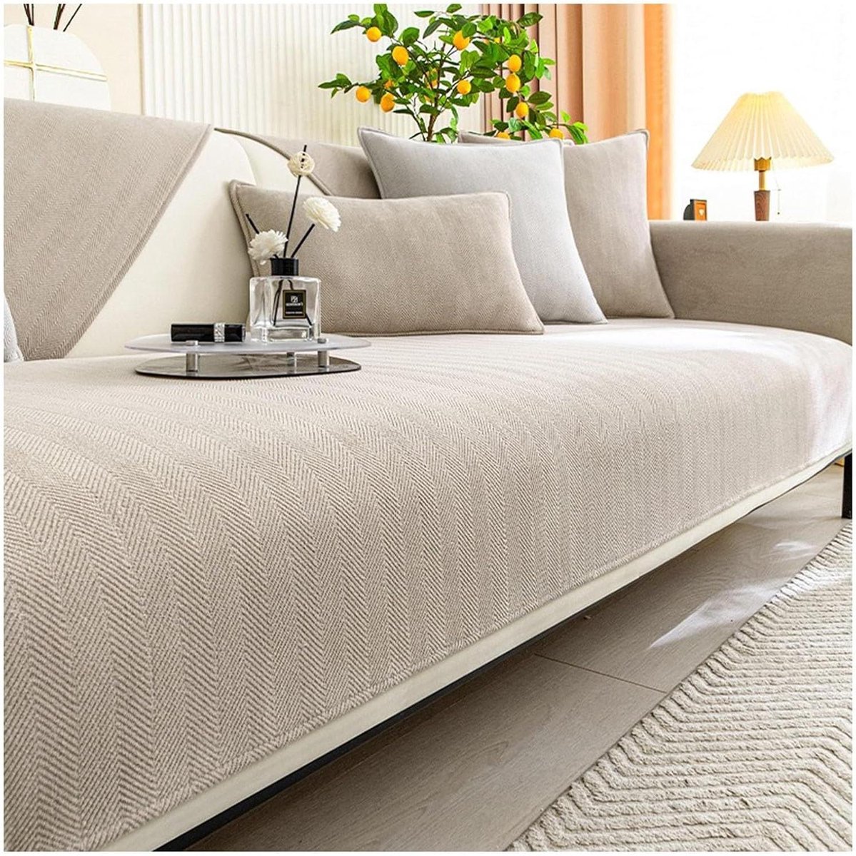 Bankhoes Chenille - Bank beschermer - Meubel beschermen - Antislip deeltjes - 110 x 180 cm