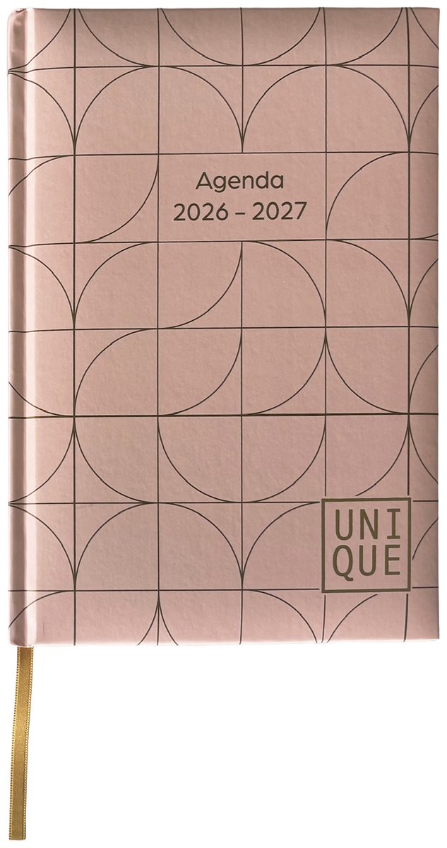 Ancor Weekagenda 2026/2027 Unique formaat A5 roze boogjes