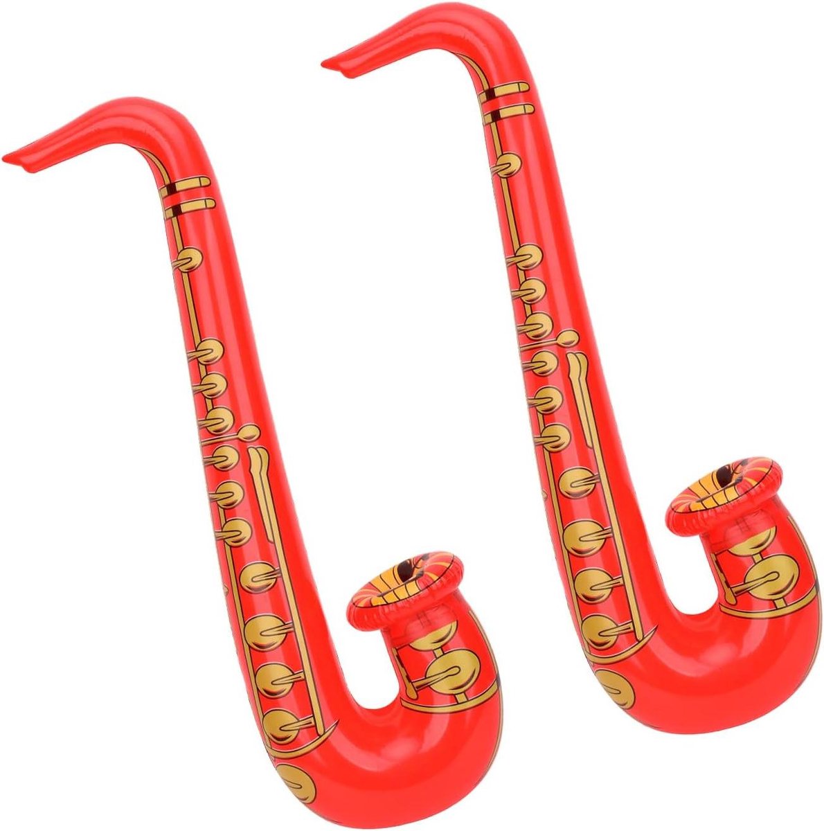 Opblaasbare Gitaar - Saxofoon Speelgoed - Feestdecoratie - Eenvoudig Op te Blazen - 75 cm Hoog - Rood