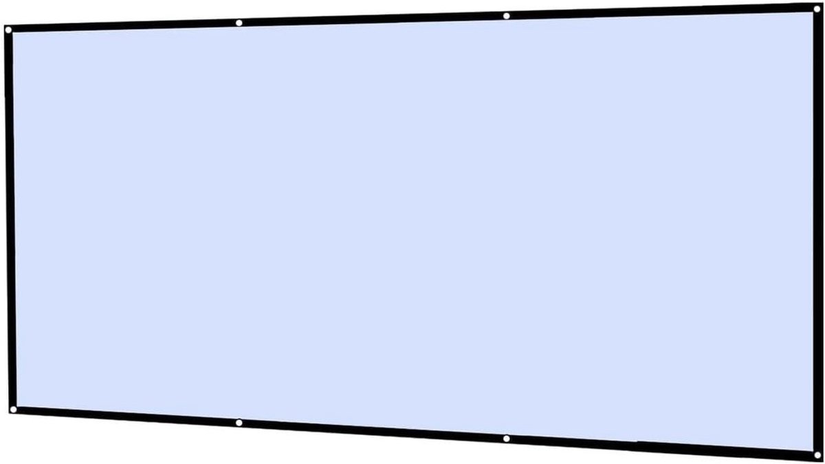 Projectorscherm - Projectie scherm - Thuisbioscoop creëren - Rimpelvrij materiaal - 84 inch - Wit met zwarte rand