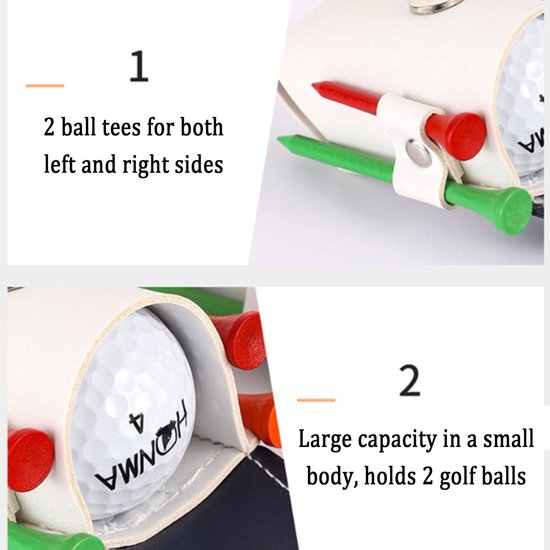 Cosensi- Heuptas Golf - Lederen Mini Golftas - Golfbal-opbergtas - Compacte Tas met Clip - Lichtgewicht en Draagbaar - Machinewasbaar van Cosensi — afbeelding 4