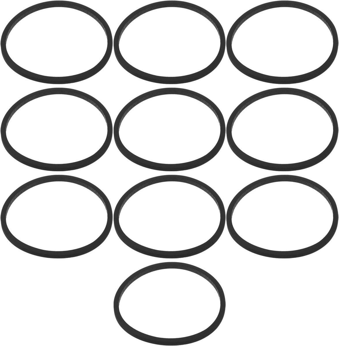 MTTproducts- Cassette Tape Riem 10 Stuks - Rubber - Diameter 25 mm - Lijndikte 1,2 mm - Omtrek 78 mm - Geschikt voor Recorder/Walkman