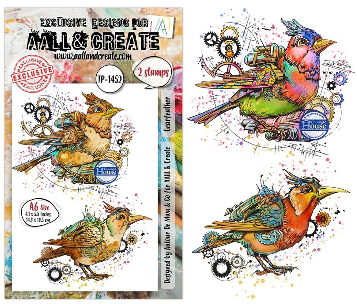 Aall & Create clearstamp A6 - Gearfeather