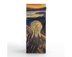 NUNKI MEDIUM-FMUN / Dubbel-Deurs Koelkast, E Klasse, 206l, Edvard Munch - De Schreeuw, Satin (FRONT only)
