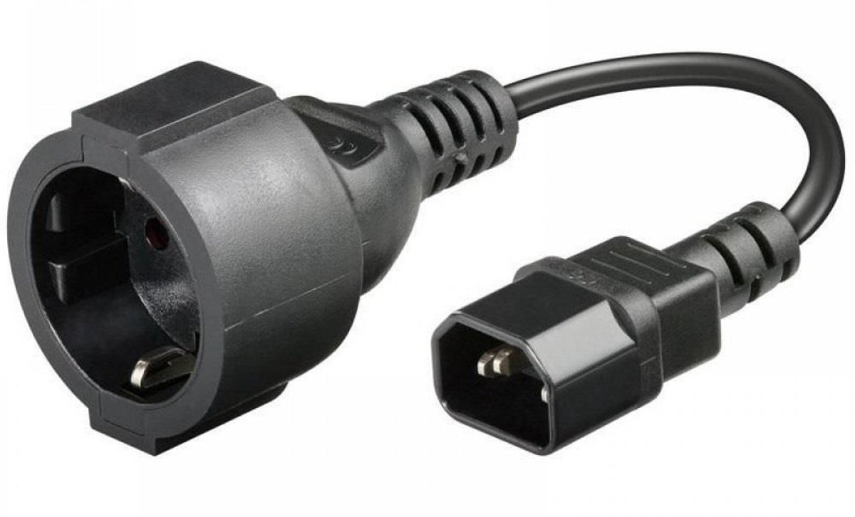 Manhattan Stroomkabeladapter Voor Computer Ups Server C14 Schuko Short