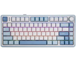 EPOMAKER F75 Sea Salt Blue LEOBOG Greywood V3 Switch RGB Kablosuz Hotswap Mekanik Gaming Klavye