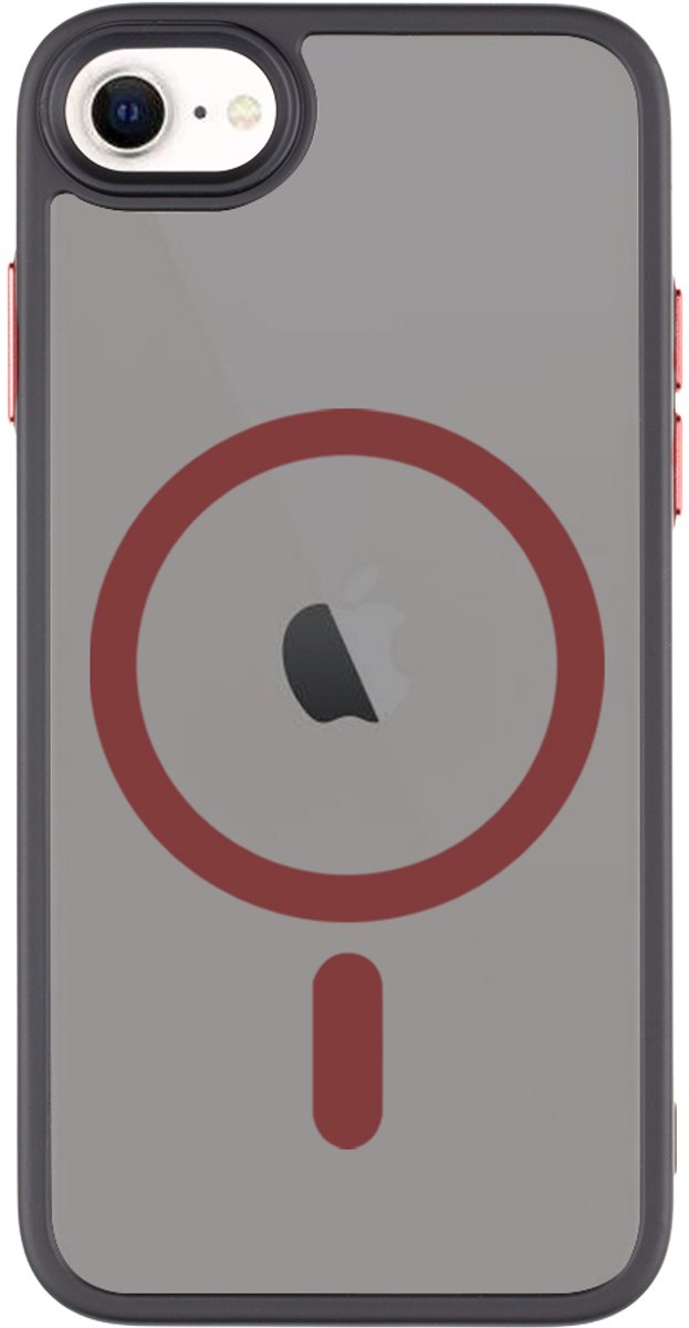 Tactical iPhone 7/8/SE 2020/2022 MagForce Hyperstealth 2.0 Cover – Hoesje met Losse Klikbare Knoppen – Black/Red
