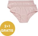 Twee lichtroze hipsters met Ten Cate logo band. Cirkel met '2+1 GRATIS'.