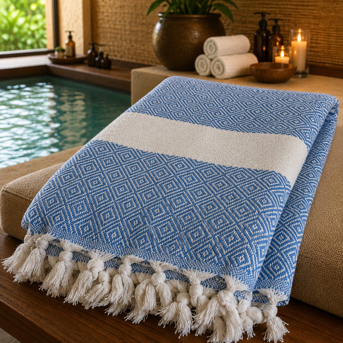 100% Natuurlijke Katoenen Elmas Peshtemal Badhanddoek Turkse Handdoek Hammam Strandlaken