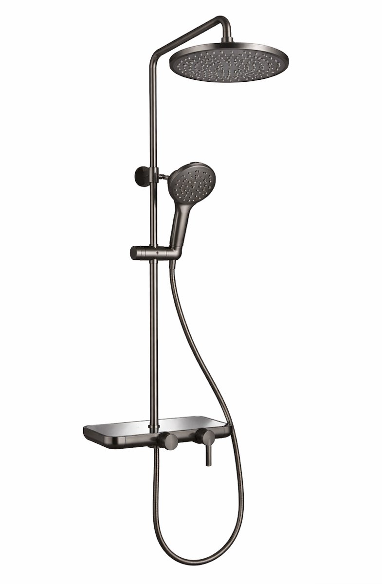 LINEA UNO - Tormi - Gun metal - Doucheset opbouw - - 201399