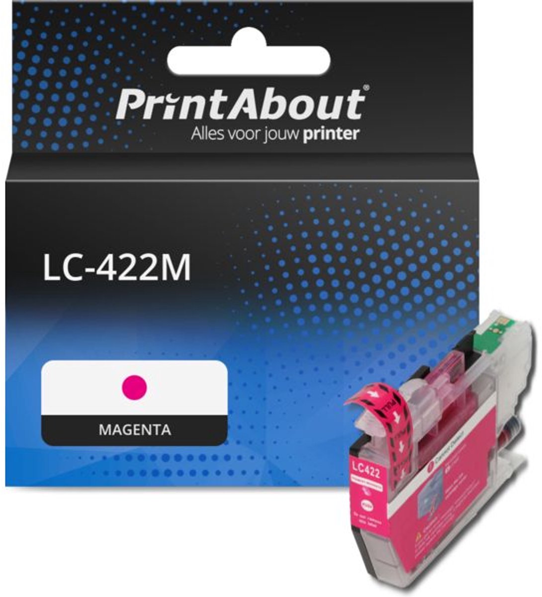 PrintAbout huismerk Inktcartridge LC-422M Magenta geschikt voor Brother