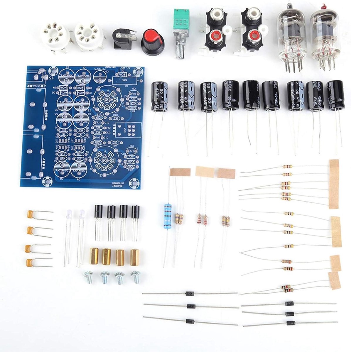 Buizenvoorversterker Kit - Versterkerkaart - Muziekverbetering - Zelfbouw Componenten - 77x75mm - Niet gespecificeerd