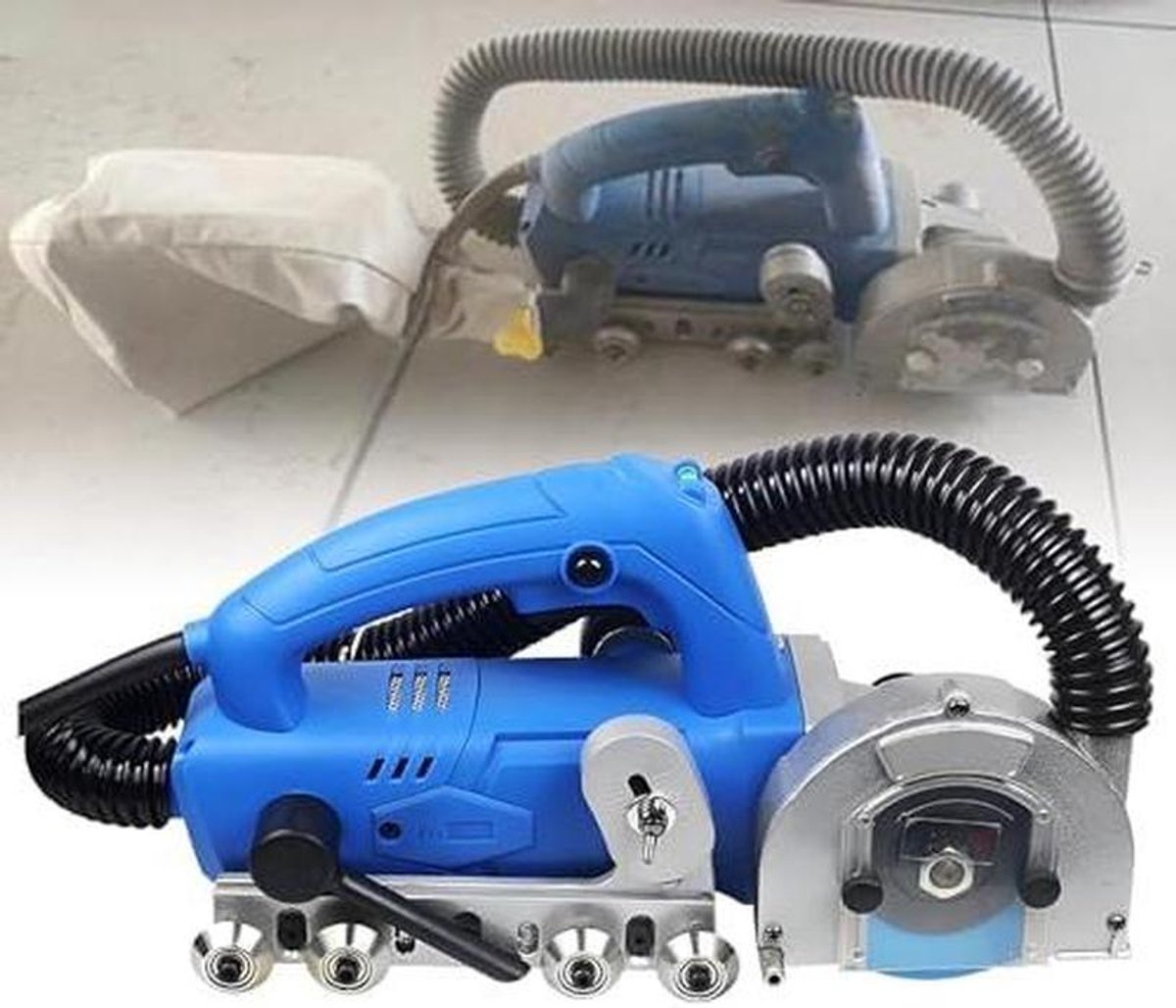 Elektrische voegreiniger - Tegelreiniger - Efficiënt voegen reinigen - Krachtige 1200W motor - 34x13x17 cm - Zwart