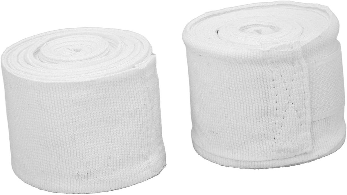 Bokshandwikkels, 2 STUKS Katoenen Boksbandages Sneldrogend Semi-elastische Kickbokshandbandages Haaklusontwerp Sporthandbandages voor Kickboksen Muay Thai