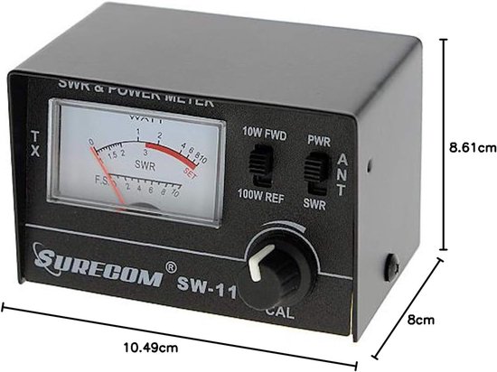 SWR Vermogen Meter - Antenne Tester - Radio Controle - 3 Functie Meter - 84 x 59 x 52mm - Zwart — afbeelding 2