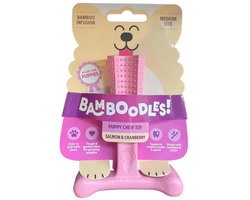 Bamboodles! - Dental Chew T-Bone - Puppy - Zalm & Cranberry - Small -