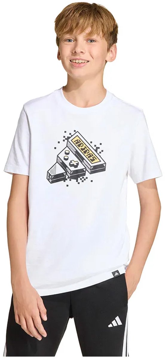 Adidas Gaming Graphic T-shirt Met Korte Mouwen 7-8 Years Kinderen Wit