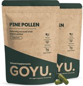 GOYU Pine pollen 500mg Combideal 2x 80 Capsules - Dennenpollen – Testosterone - Celwand Gebroken - Vegan - Zonder toevoegingen - Lab getest - 50 dagen voorraad per zakje -
