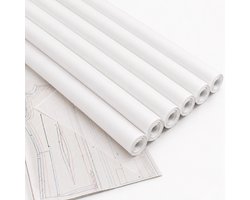 Patroonpapier op Rol - 6 rollen van 100 cm x 10 m - 60 m totaal - Transparant Papier voor Naaipatronen en Modeontwerp - 30 g/m²