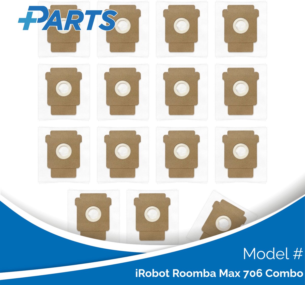 iRobot Roomba Max 706 Combo Stofzakken (15 Stuks, Plus.Parts® alternatief voor 4849916)