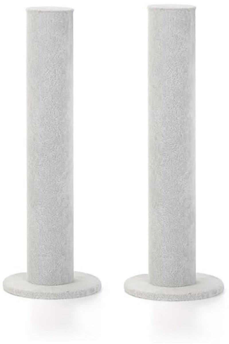 Dailygoods- Armbandstandaard Verticaal - Sieradenhouder - 2 Stuks - Grijs Fluweel - PVC - Luxe Presentatie - Sieradenstandaard