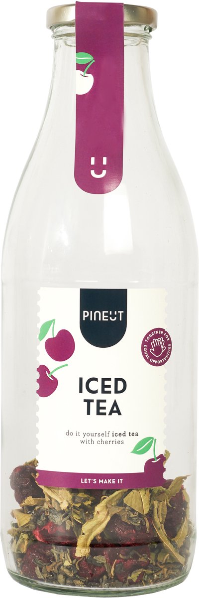 Pineut ® Ice Tea – Cherry & Verveine Iced Tea – Zelf IJsthee maken – Kersen – IJskoud serveren - Zomers Drankje – Fris & Gezellig Genieten