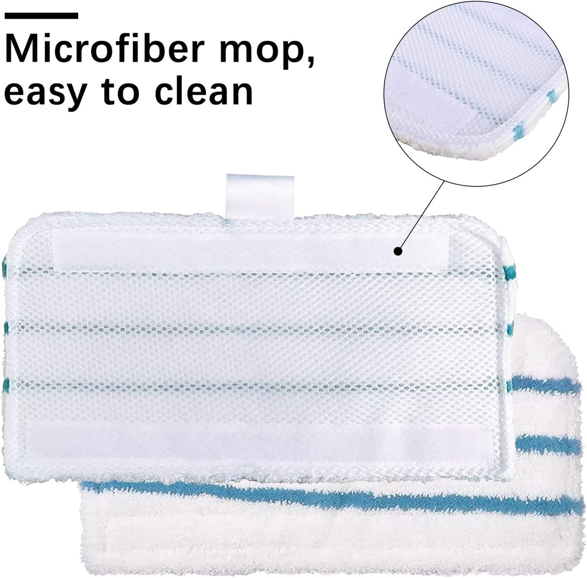4 stuks wasbare microvezelpads - geschikt voor Black Decker Steam Mop, FSM1500, FSM1600, FSM1610, FSM1620, FSM1630, FSMH162,Dweil Pad wasbaar vloer reiniger mop stoom - Vervangt FSMP2 – foto 3