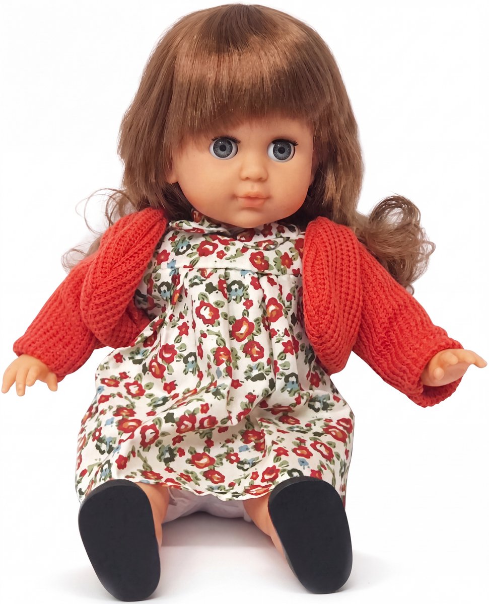 Nana pratende pop - Zachte knuffel pop - met geluid - 35CM
