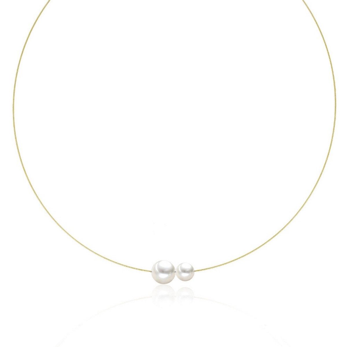 Luna-Pearls - 216.0919 - Ketting - 585/-Geel goud met Zoetwater gekweekte parel
