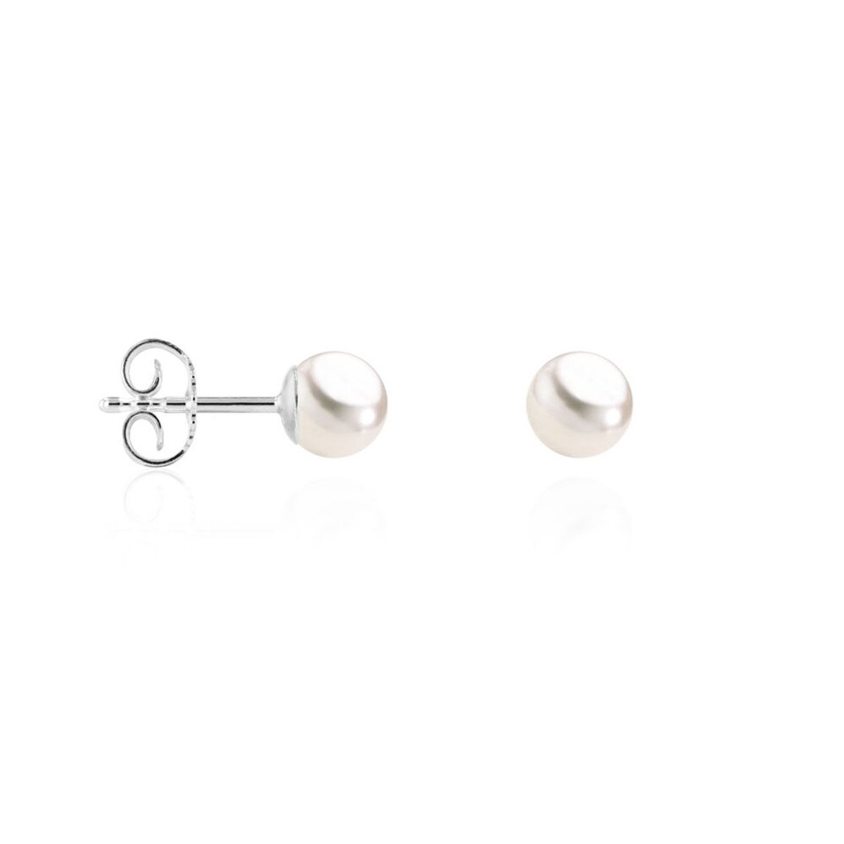 Luna-Pearls - 311.2050 - Oorbellen - 585/-Geel goud met Zoetwater gekweekte parel en Diamanten