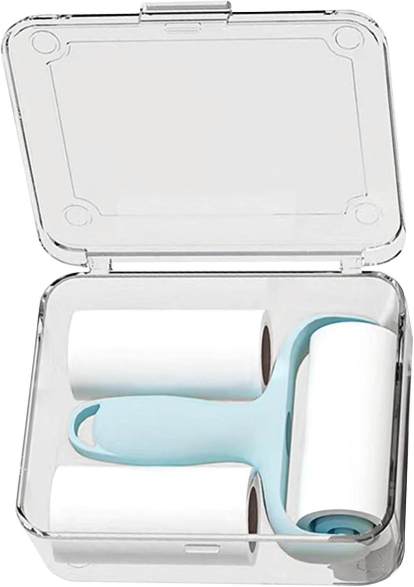 Mini Pluisroller - Haarverwijderaar Tool - Kleding Reinigen - Draagbare Zelfklevende - 9.8 x 7.8 x 3.2 cm - Blauw