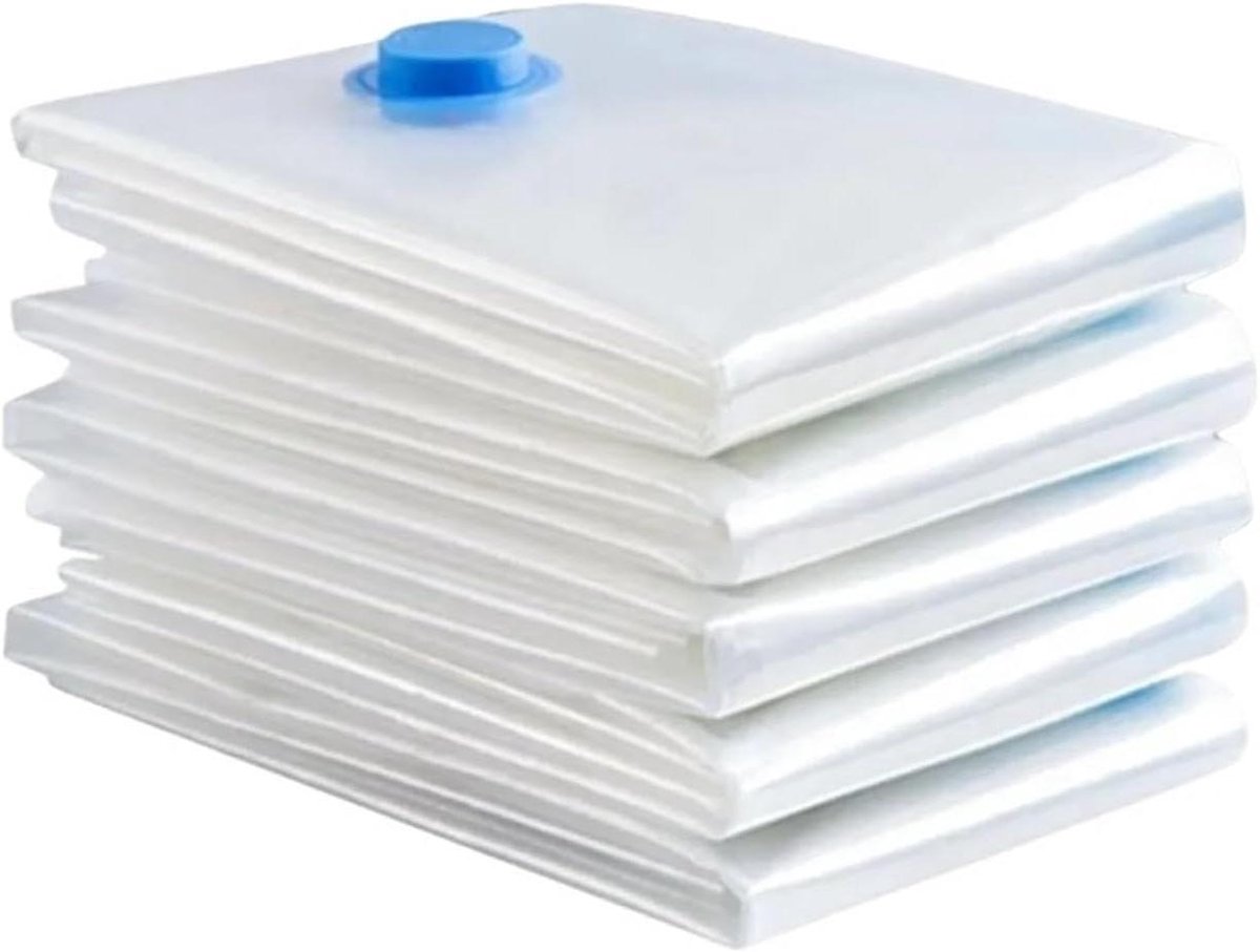 Compressiezakken Ruimtebesparend - Vacuümzakken Kleding - Opbergen Zonder Ruimte - Tot 80% Volume - 40 x 60 cm - Transparant