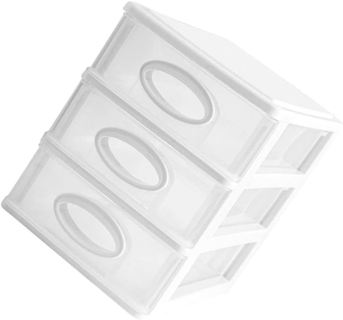 Bureau Organizer - Opbergkast Kantoor - Bureau Opruimen - Stapelbaar Ontwerp - 20.8X19CM - Wit